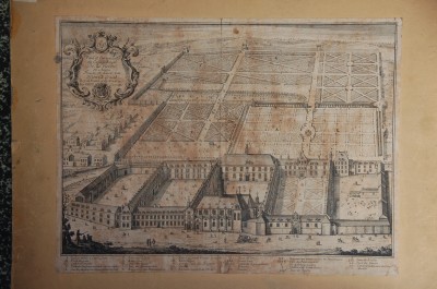 Veuë et perspective du collège royal de La Flèche en Anjou fondé et donné par Henri le Grand, Roy de France et de Navarre aux R.R.P.P. Jésuites