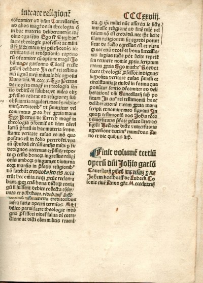 Colophon Rationale divinorum officiorum = [Manuel des offices divins.Latin.1484]