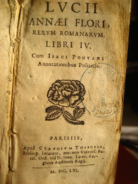 Ornement de vignette au titre : rose (XVIIe siècle)