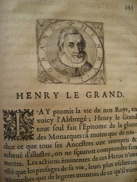 Initiale ornée et portrait d'Henri IV.E560-1